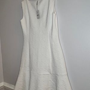 NWT! White House Black Market, white dress size 12